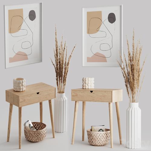 Decoration Set 04 pampas & Console