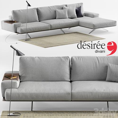 Sofa Desiree Platz Soft, lamp Louis Poulsen AJ, carpet Crate&Barrel