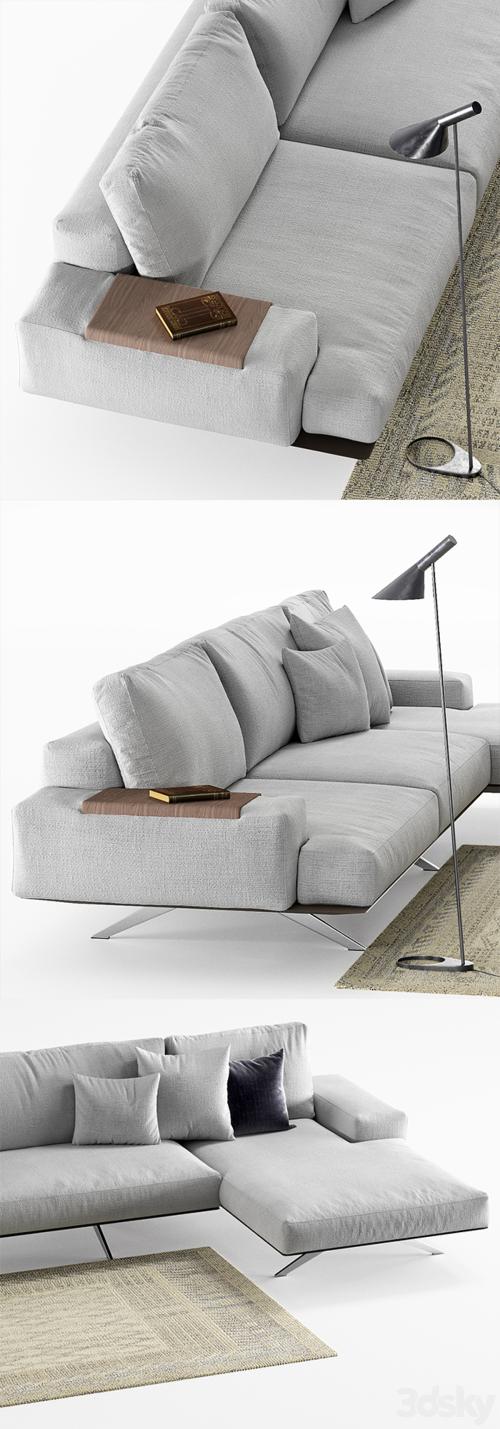 Sofa Desiree Platz Soft, lamp Louis Poulsen AJ, carpet Crate&Barrel