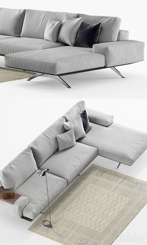 Sofa Desiree Platz Soft, lamp Louis Poulsen AJ, carpet Crate&Barrel