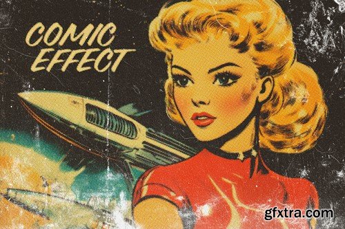 Retro Comic Photo Effect EYKN59H