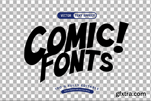 3D Comic Font Text Effect B7MVBCW