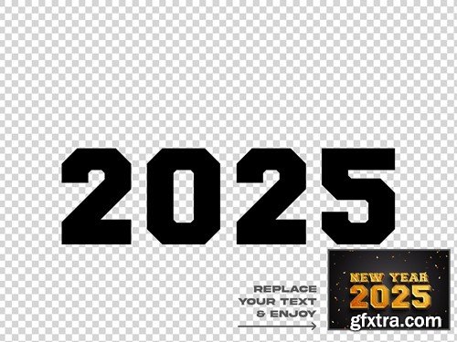 New Year 2025 Editable Text Effect Set BRJDD4S