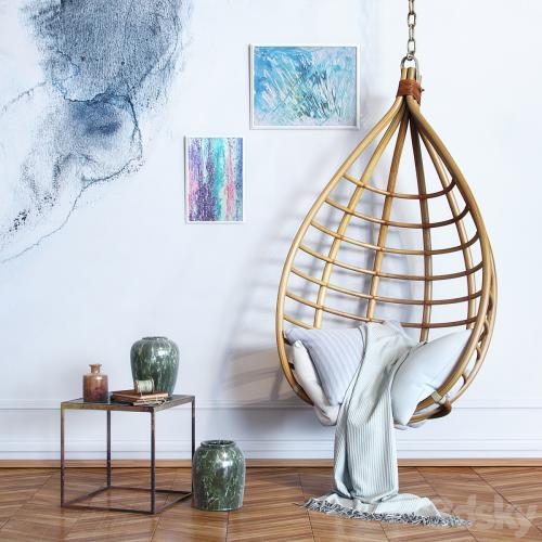 Bamboo hanging chair