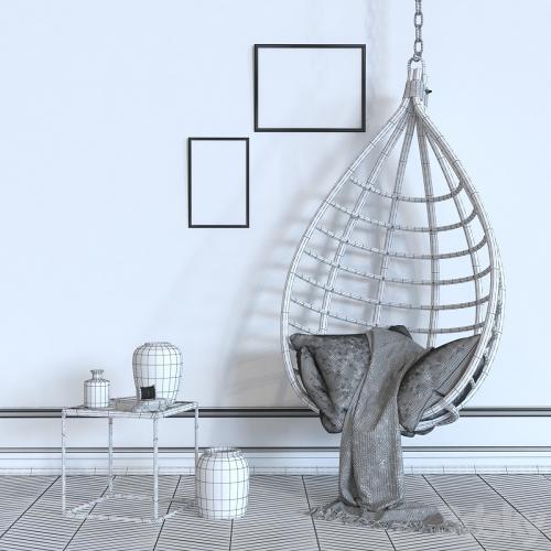 Bamboo hanging chair