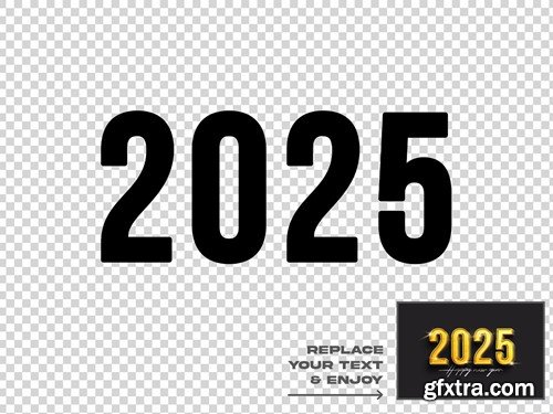 New Year 2025 Editable Text Effect Set BRJDD4S