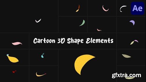 Videohive Cartoon 3D Shape Elements for After Effects 54924051