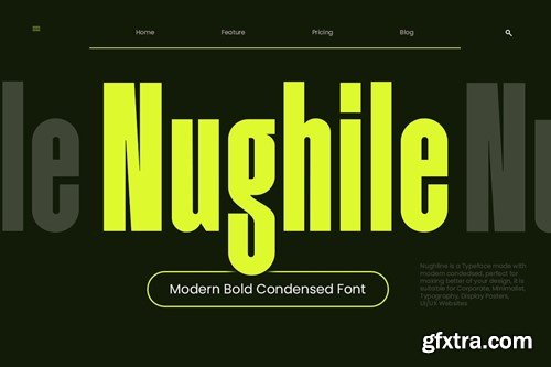 Nughile - Modern Bold Condedsed Font 8K5R9VB