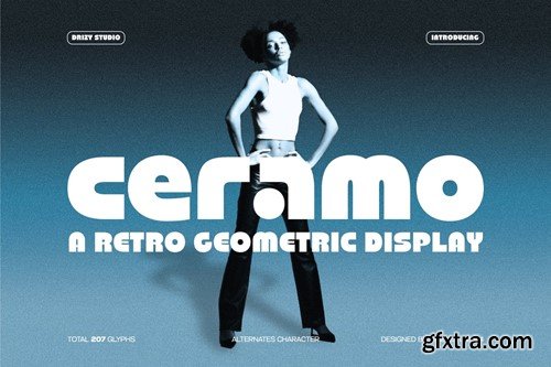 Ceramo – Retro Geometric Display Font 3Z77JYD