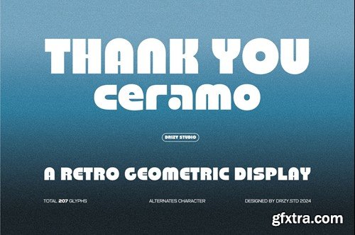 Ceramo – Retro Geometric Display Font 3Z77JYD