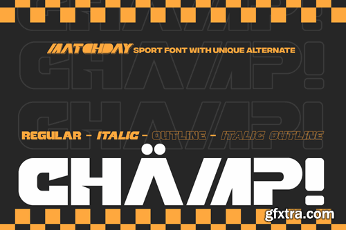 Matchday - Sport Race Font 89VAE5P