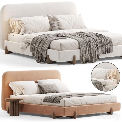 Stivale Light Brown Velvet Queen Bed By CB2