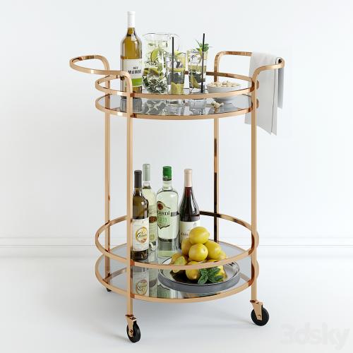 bar cart pottery barn