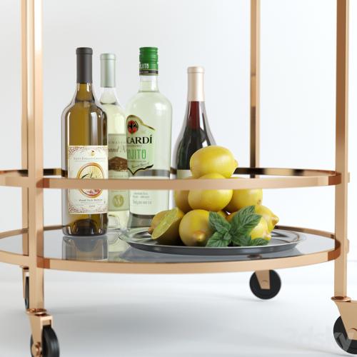 bar cart pottery barn