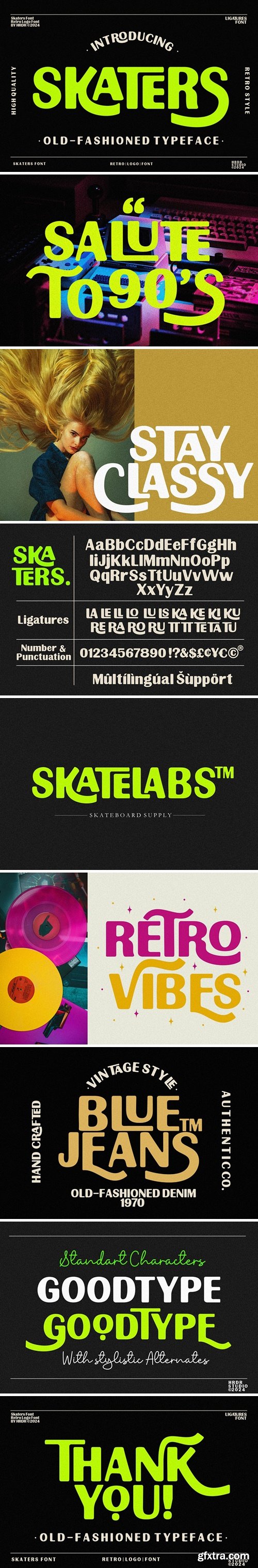 CM - Skaters - Retro Font 287984118