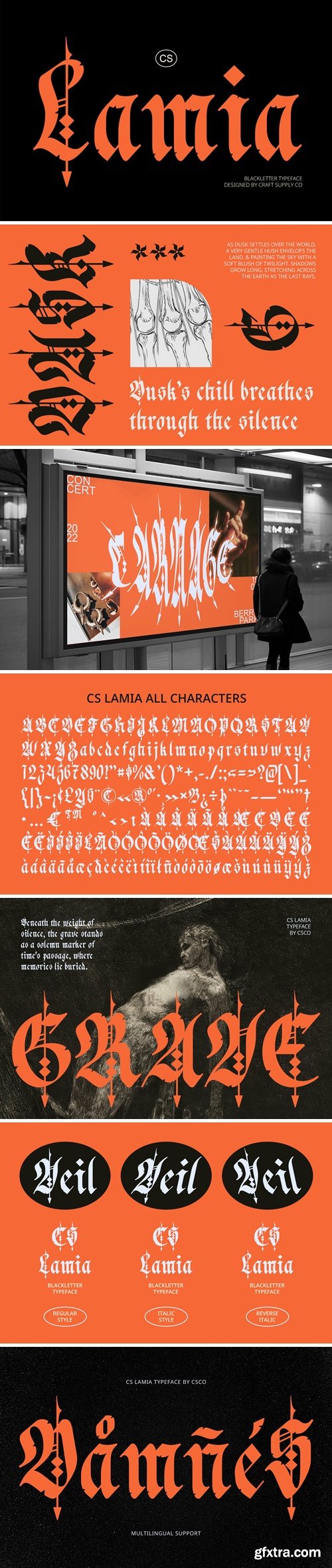 CM - CS Lamia – Blackletter Font 288089258