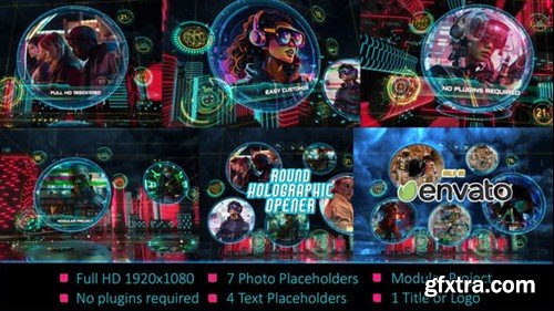 Videohive Round Holographic Opener 54981566