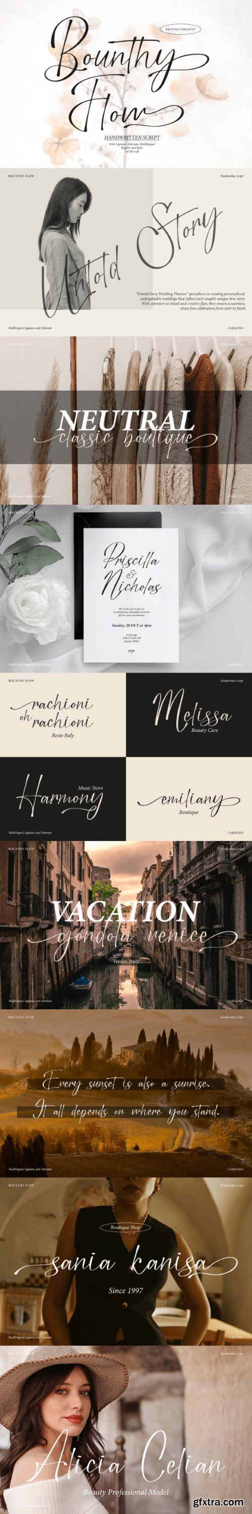 Bounthy Flow Font