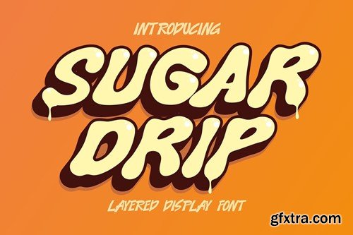 Sugar Drip - Layered Display Font RT8H6JN