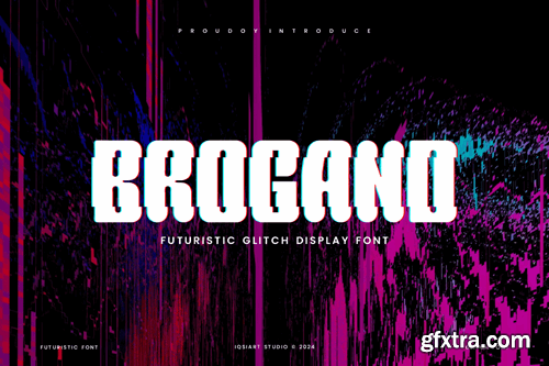 Brogand - Futuristic & Glitch Font 8URGAY8