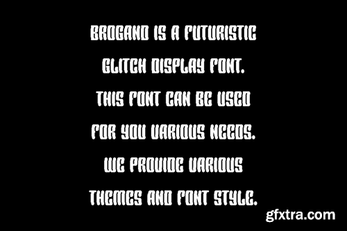 Brogand - Futuristic & Glitch Font 8URGAY8