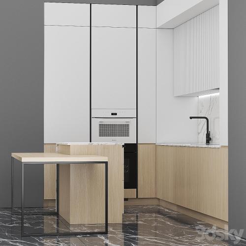 Corner Kitchen Rindr with Island