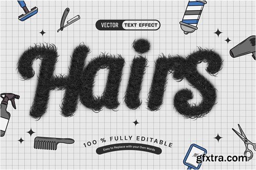 Realistic Hairs Text Effect 557LD4B