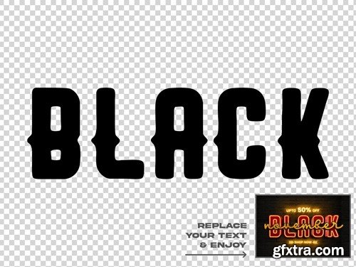 Black Friday Sale Editable Text Effect Set V3NA275