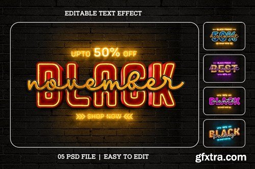 Black Friday Sale Editable Text Effect Set V3NA275