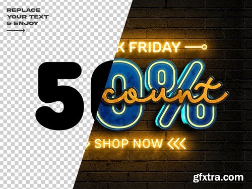 Black Friday Sale Editable Text Effect Set V3NA275