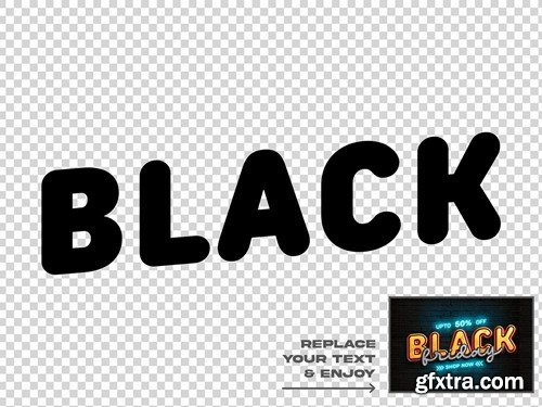 Black Friday Sale Editable Text Effect Set V3NA275