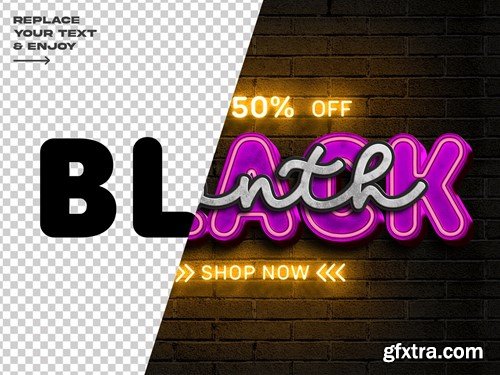 Black Friday Sale Editable Text Effect Set V3NA275