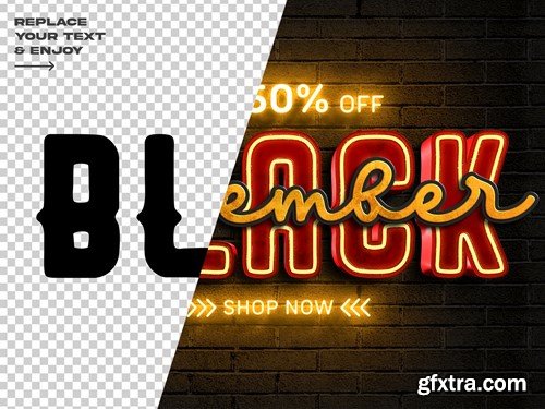 Black Friday Sale Editable Text Effect Set V3NA275