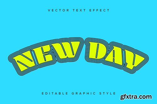 Curved Offset Vector Text Effect Mockup T95UPQG