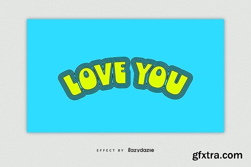 Curved Offset Vector Text Effect Mockup T95UPQG