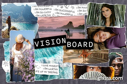 Vision Board PSD Photo Effect P5U85Z7