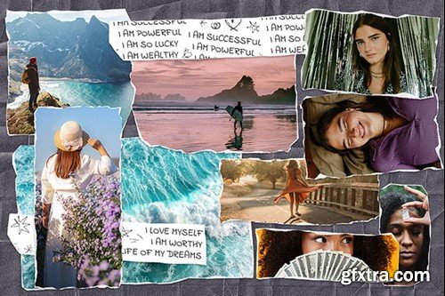 Vision Board PSD Photo Effect P5U85Z7