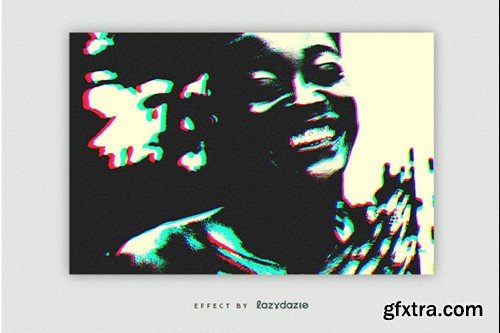 Grunge Offset PSD Photo Effect STT4GNS