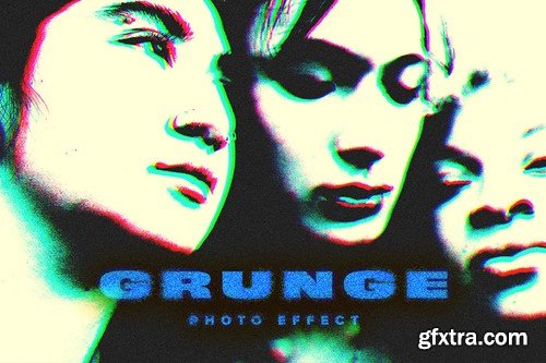 Grunge Offset PSD Photo Effect STT4GNS