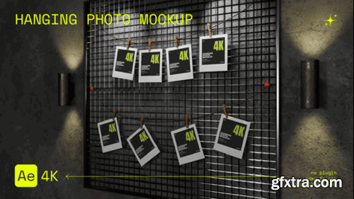 Videohive Hanging Photo Mockup 54946819