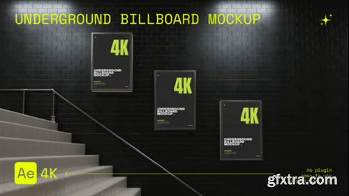 Videohive Underground Billboard Mockup 54798177