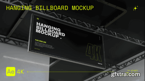 Videohive Hanging Billboard Hall Mockup 54784121