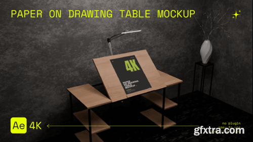 Videohive Paper on The Drawing Table Mockup 54837648