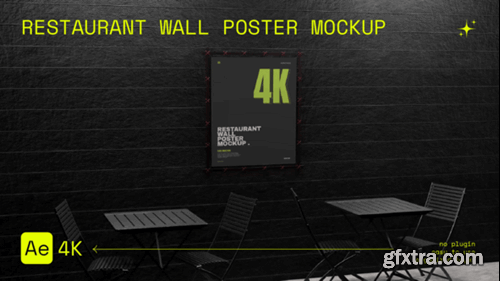 Videohive Restaurant Wall Poster Mockup 54893495