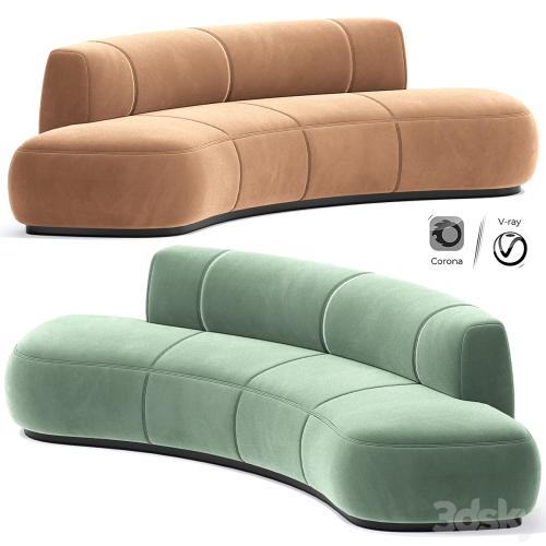 Morada Bubble Curved Fabric Sofa