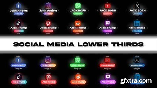 Videohive Social Media Lower Thirds 54996785