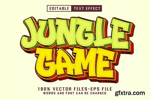 Jungle Game Cartoon Text - Editable Text Effect 7FRQGVZ