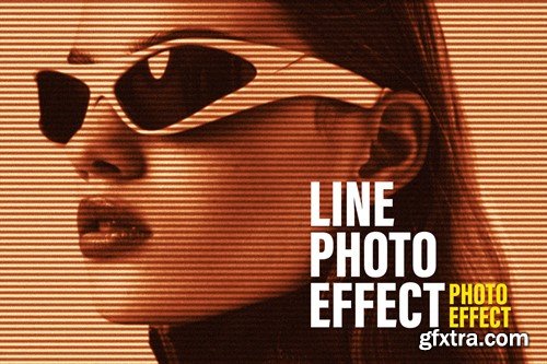 Halftone Line Photo Effect U7CG5QZ