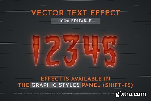 Pumpkin Glow Editable Text Effect, Graphic Style A9NY4E3