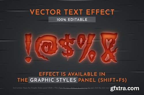 Pumpkin Glow Editable Text Effect, Graphic Style A9NY4E3